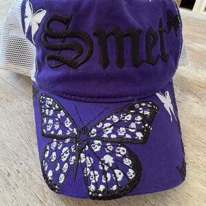 Christian Audigier Purple Butterfly Hat